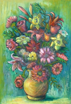 Stefan Centomirski "Kwiaty w wazonie"